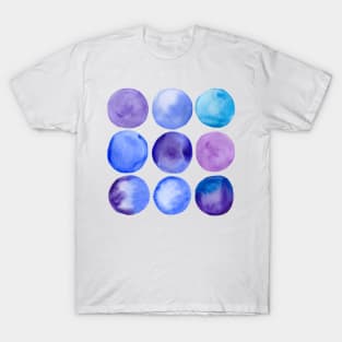 Watercolour blue dots T-Shirt